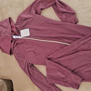 NWT Rihanna Savage X Fenty Glittery Burgundy Jumpsuit/PJs Womens Size Small